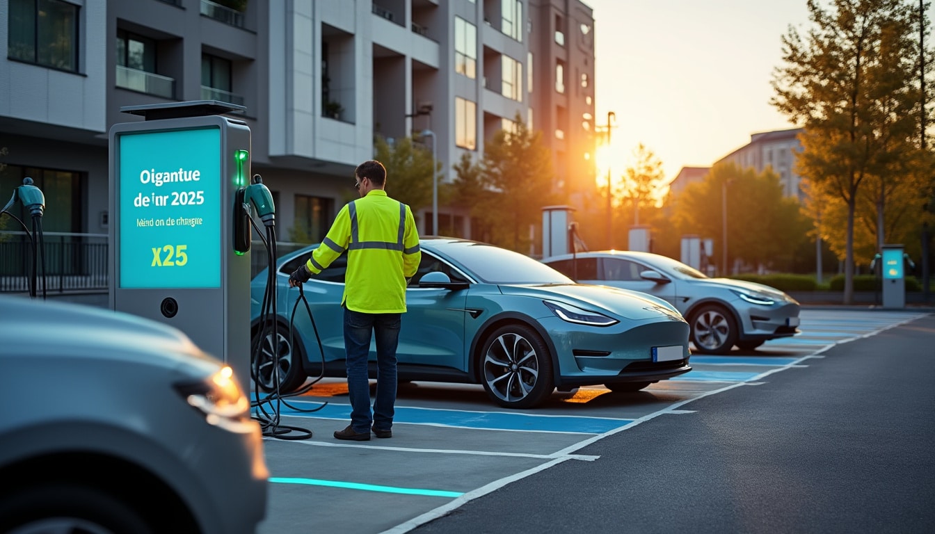 Illustration: Comprendre l’obligation des bornes de recharge dans les parkings à l’horizon 2025