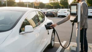 Brancher une voiture électrique sur une borne
