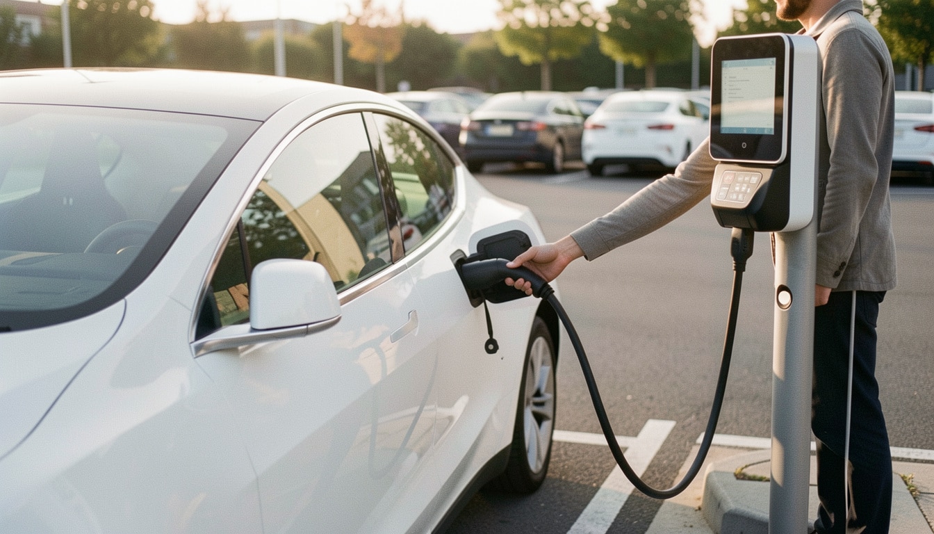 Brancher une voiture électrique sur une borne